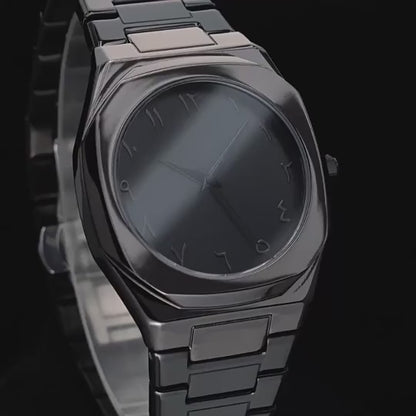 Black Arabic Dial Men's Watch – 40mm